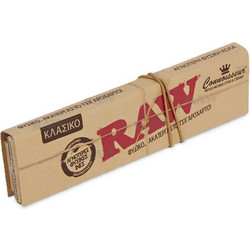 Raw, Χαρτάκια Στριφτού Τσιγάρου Classic Slim King Size Με Τζιβάνες, 32 φύλλα