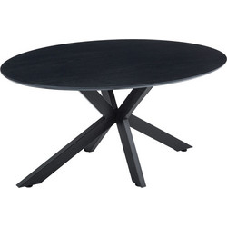 Τραπέζι Makrey μαύρο mdf μεταλλικά πόδια 160x90x75εκ