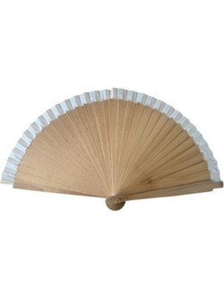 Βεντάλια ξύλινη μονόχρωμη 19cm 9075 ΜΠΕΖ