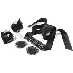 Crushious Lace Me Up BDSM Set Μαύρο