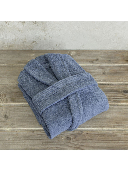 Nima Μπουρνούζι 100% Βαμβακερό Μπλε 450GSM