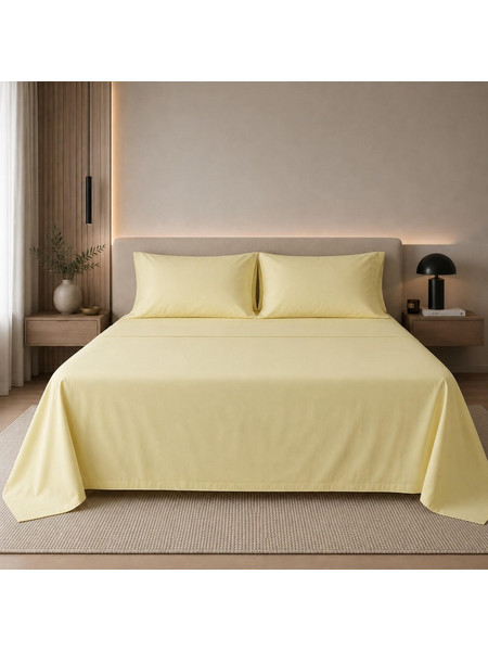 Astron Σεντόνι Υπέρδιπλο Βαμβακερό 250x270 6258 Yellow
