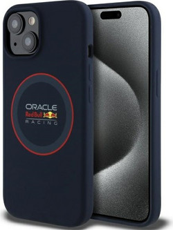 Red Bull Θήκες Σιλικόνης με Κόκκινο Δαχτυλίδι MagSafe - θήκη για Apple iPhone 14 - Μπλε