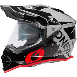 O'Neal Sierra V.23 Grey / Black / Red Κράνος Μηχανής On / Off 1590gr