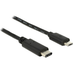 POWERTECH Καλώδιο USB Type-C σε USB Micro CAB-UC011, 1m, μαύρο