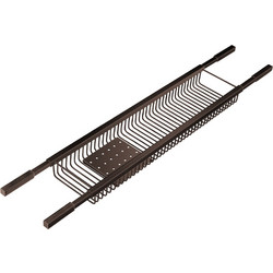 Sanco Shower Baskets Σπογγοθήκη Μπανιέρας Ρυθμιζόμενη Τετράγωνη Wenge ανάγλυφο 00151-Α75