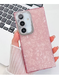 Θήκη Plating Glitter Texture Case Samsung Galaxy A35 pink shell pattern