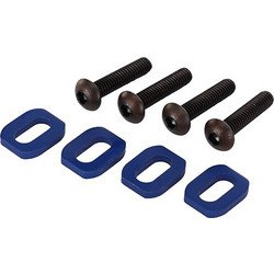 MOTOR MOUNT WASHERS (ALUMINUM BLUE-ANODIZED ) 4 PCS WITH SCREWS
