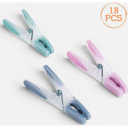 Μανταλάκια Softgrip σε 3 Χρώματα 8.5cm - 18 τμχ