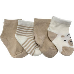 Gamberritos Καλτσάκια Newborn Σετ 4τμχ. Μπεζ
