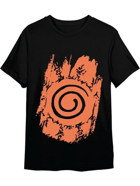 Naruto Shippuden T-Shirt Retro Logo Black Size S