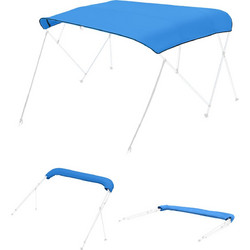 VEVOR Ανταλλακτικό Κάλυμμα Bimini Top 4 Τόξων, 244 cm, 600D, Αδιάβροχο, Μπλε CYZYPDPTHJ96U4ST1001V0