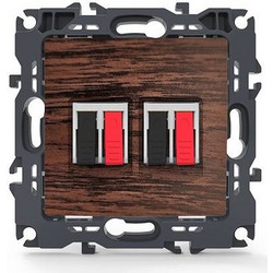 Aca Light PRIME ΠΡΙΖΑ ΗΧΕΙΩΝ ΔΙΠΛΗ ΜΕ ΚΛΙΠ ΠΛΑΣΤΙΚΗ ΧΡΩΜΑ ΞΥΛΟΥ 36-230VAC IP20