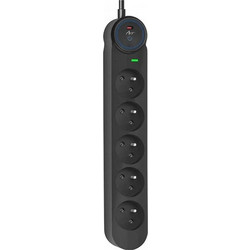 ART Power Strip F2110 5socket Black (F2110)