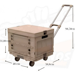 ΠΛΑΣΤΙΚΗ ΠΛΑΤΦΟΡΜΑ 90kg IKAN. ΜΕ ΚΟΥΤΙ 48X38.8X31.8 + ΧΕΙΡΟΛΑΒΗ KARFWSC02