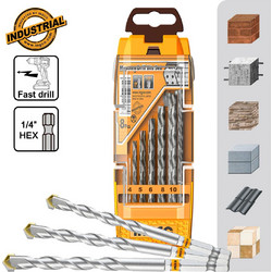 INGCO Διαμαντοτρύπανα 4-10mm 1/4" Hex Σετ 5 τεμ. AKDB6055