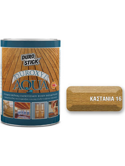 Durostick Duroxyl Aqua Βερνίκι Εμποτισμού Ξύλου Νερού Ματ Καστανιά 0.75lt