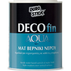 Durostick Decofin Aqua Βερνίκι Επιφάνειας Ξύλου Νερού Ματ 0.75lt