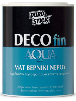 Durostick Decofin Aqua Βερνίκι Επιφάνειας Ξύλου Νερού Ματ 0.75lt
