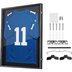 Βιτρίνα βιτρίνας VEVOR Jersey Frame, 92,5 x 71,8 x 4 cm, Ξύλινο κουτί σκιών για αθλητική φανέλα με προστασία 98% UV από την υπεριώδη ακτινοβολία, με μαγνητική κλειδαριά για μπλούζα μπέιζμπολ, μπάσκετ,