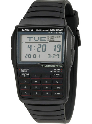 Casio Vintage Ψηφιακό Ανδρικό Ρολόι Χρονογράφος με Μαύρο Καουτσούκ Λουράκι DBC-32-1AEF