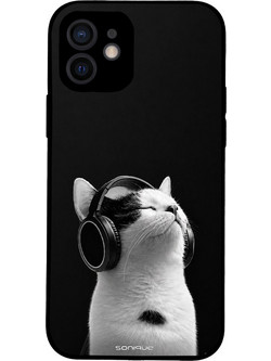 Sonique Men's Edition Back Cover Audio Kitten White (iPhone 12)
