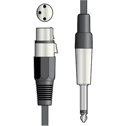 190.086UK Καλώδιο Μικροφώνου XLR Θηλυκό - 6,3 mm Jack 3m (Τεμάχιο)