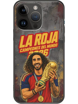 Θήκη La Roja Campeones del Mundo - Marc Cucurella iPhone 15 Pro Max Black TPU (Μαύρη Σιλικόνη)