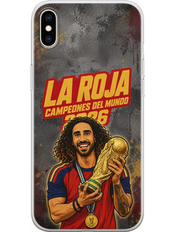 Θήκη La Roja Campeones del Mundo - Marc Cucurella iPhone XS Max Flexible TPU (Διάφανη Σιλικόνη)