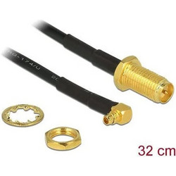 DeLock Antenna Καλώδιο RP-SMA Male - RP-SMA Male 0.3m (88936) 1τμχ