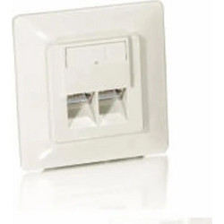 Equip Διπλή Πρίζα Δικτύου RJ45 με Πλαίσιο Τύπου Cat5 σε Λευκό Χρώμα 125722