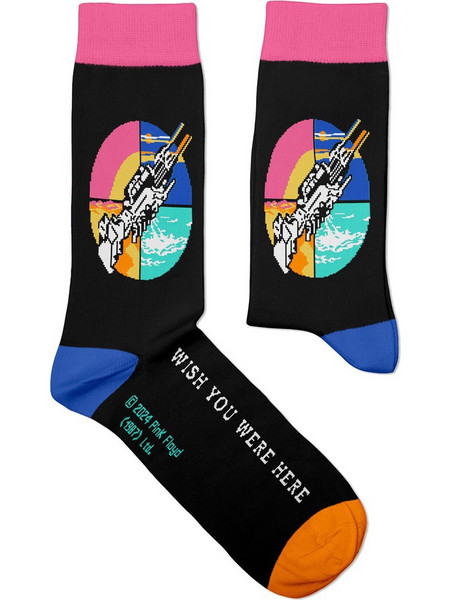 Sock Affairs Pink Floyd Wish You Were Here Ανδρικές Κάλτσες Ψηλές με Σχέδια Ροζ 95-SS-PF-WISH