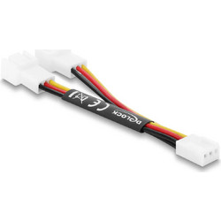 DELOCK καλώδιο 1x 3pin σε 2x 3pin 91429 για ανεμιστήρες, 10cm