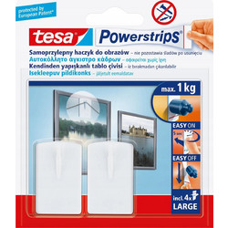 Tesa 58031-00020-20 Κρεμαστράκια με Αυτοκόλλητο Λευκά 2τμχ