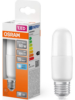 Λάμπα LED Osram E27 T37 Mat 4000K 806lm 8.5W Neutral White