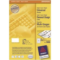 Ετικέτες Avery 38 x 21,2mm, A4 (3666)