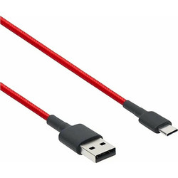 XIAOMI ΚΑΛΩΔΙΟ SJV4110GL USB-A TO USB-C USB-A 2.0 ΦΟΡΤΙΣΗΣ-DATA 18W 2A 1.0m BRAIDED RED PACKING OR