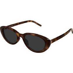 Saint Laurent SLM154 003 Γυναικεία Γυαλιά Ηλίου Οβάλ Κοκάλινα Καφέ με Μαύρο Φακό