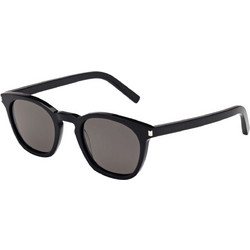 Saint Laurent SL 28 002 Γυαλιά Ηλίου Τετράγωνα Κοκάλινα Ταρταρούγα με Καφέ Polarized Φακό