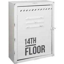 Μεταλλική Κλειδοθήκη Τοίχου 6 Θέσεων 23.5 x 9 x 30 cm Χρώματος Λευκό Atmosphera 141187-White
