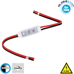 GLOBOSTAR(R) 73307 CORE Dimmer 1CH DC 5-24V 6A 144W Max IP20 - Press Dimming - M30xΠ1.3xΥ0.6cm