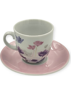 Bohemia House Anemone Σετ Φλιτζάνια Espresso & Ελληνικού Καφέ Πορσελάνης Πολύχρωμα 110ml 6τμχ D200430
