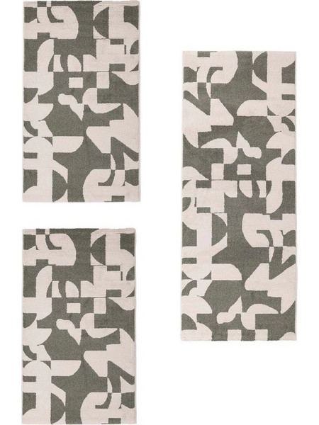 Σετ Χαλιά Κρεβατοκάμαρας 3Τμχ. Century 486A Green-Cream Royal Carpet SET(2 80X140&80X200) Πολυέστερ