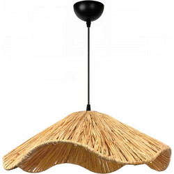 Φωτιστικό οροφής Miro Megapap E27 wicker μονόφωτο χρώμα φυσικό O50x100εκ