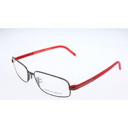 Porsche Design P8125 D Ανδρικός Σκελετός Γυαλιών Οράσεως Μεταλλικός Μαύρος Κόκκινος