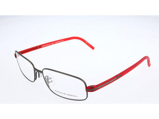 Porsche Design P8125 D Ανδρικός Σκελετός Γυαλιών Οράσεως Μεταλλικός Μαύρος Κόκκινος