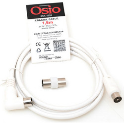 Osio Καλώδιο Κεραίας Coax Male to Coax Female 1.5m White OSK-1320