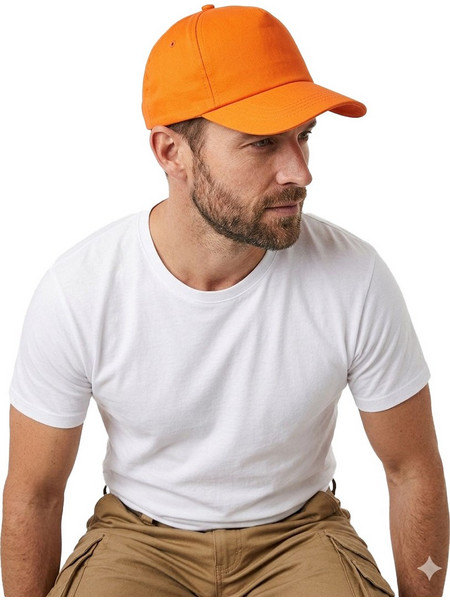 Βαμβακερό Τζόκεϊ Εργασίας Πορτοκαλί - Baseball Cap Rocky Orange