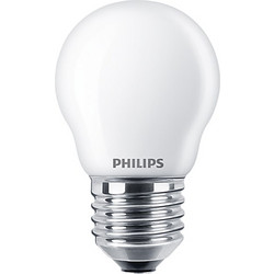 Philips E27Led White Matt Ball Bulb 6.5W (60W)) (LPH02364) Bright White Mat