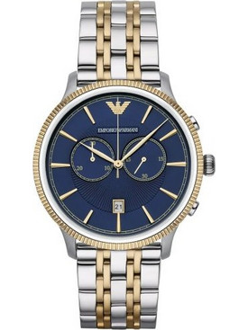 Emporio Armani Ανδρικό Ρολόι με Ασημί Μεταλλικό Μπρασελέ AR1847
